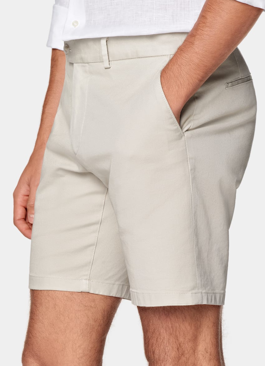 SUITSUPPLY Cotone stretch - Cervotessile, Italia Pantaloncini chino color sabbia slim leg