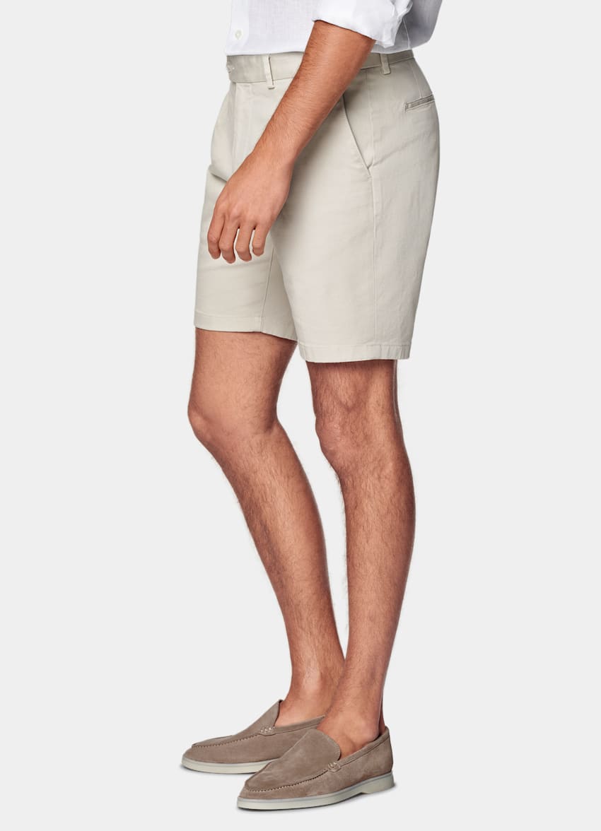 SUITSUPPLY Cotone stretch - Cervotessile, Italia Pantaloncini chino color sabbia slim leg