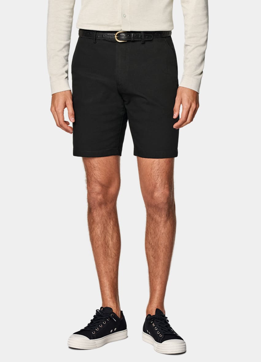 SUITSUPPLY Cotone stretch - Cervotessile, Italia Pantaloncini chino neri slim leg