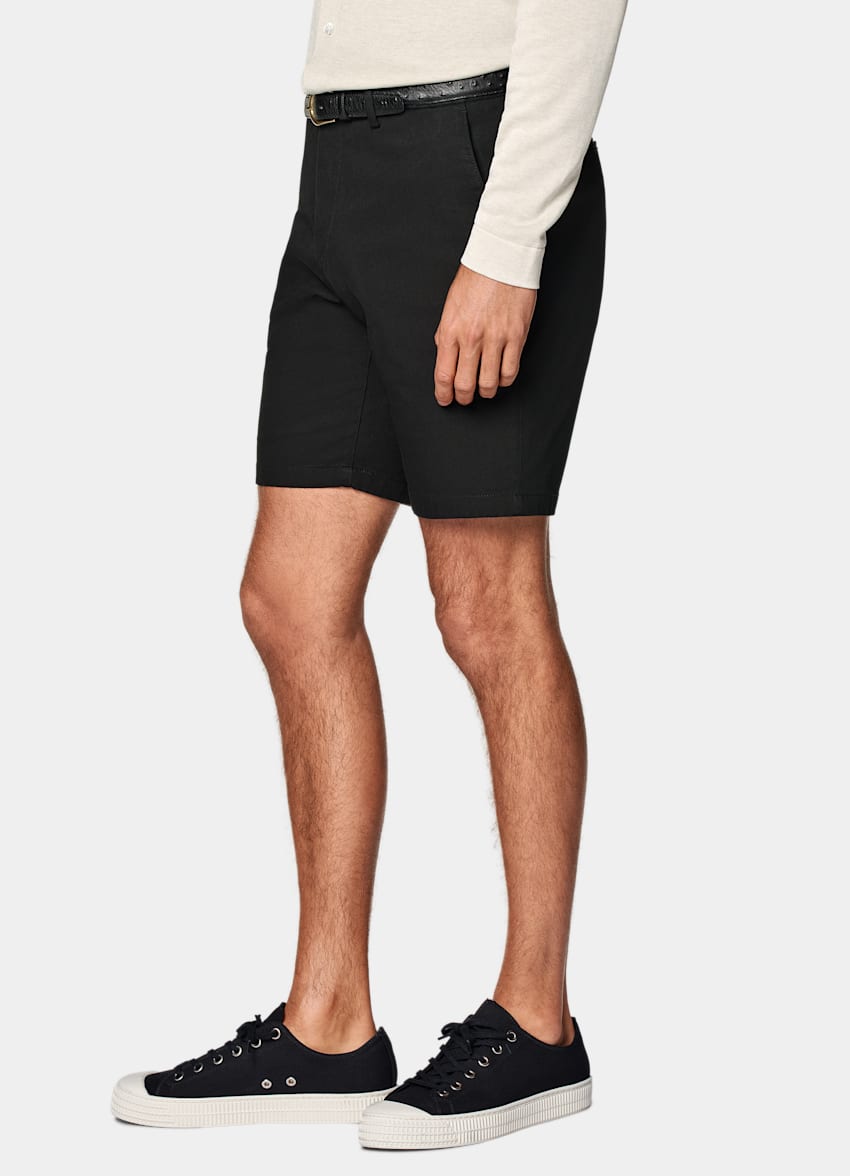 SUITSUPPLY Cotone stretch - Cervotessile, Italia Pantaloncini chino neri slim leg