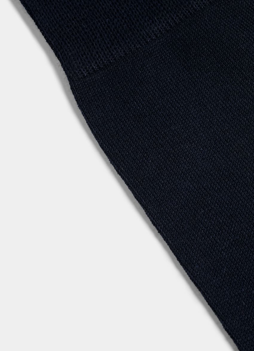SUITSUPPLY Pure Cotton Blue Knee High Socks
