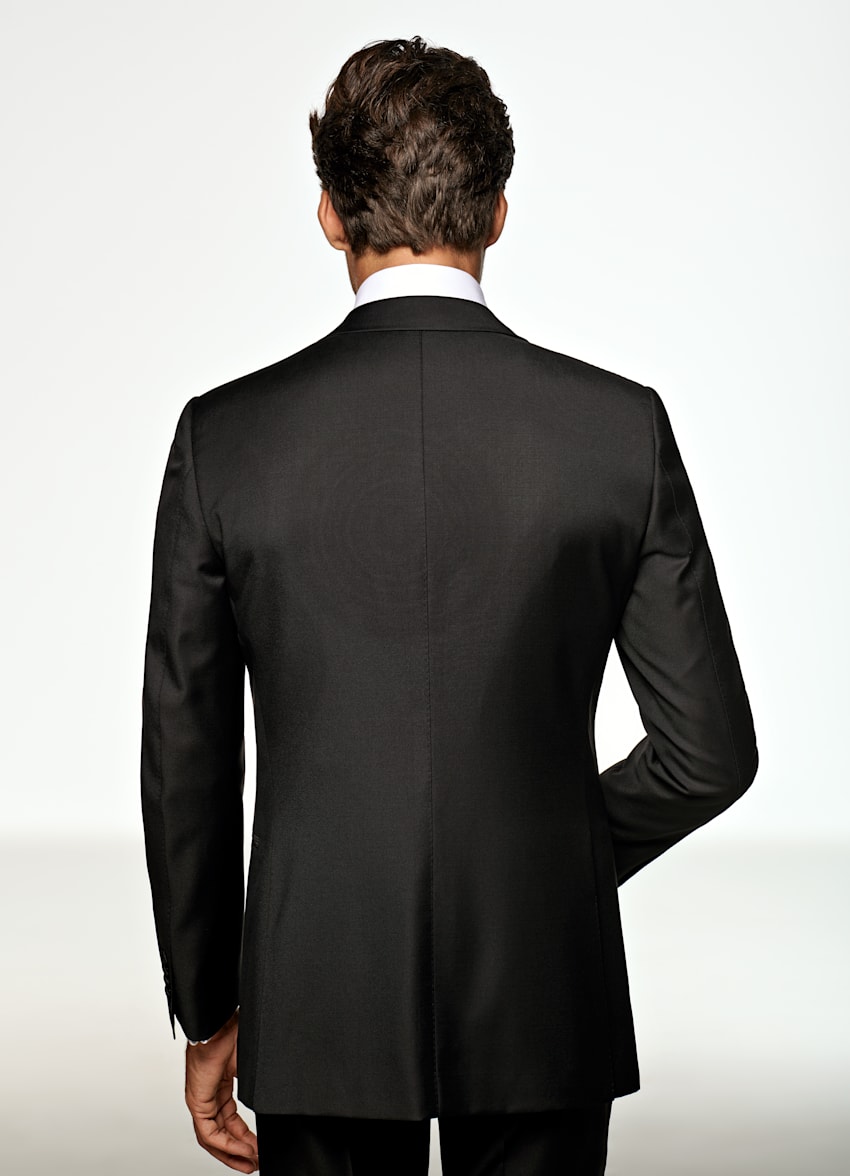 SUITSUPPLY Pure S110's Wool by Vitale Barberis Canonico, Italy Black Lazio Tuxedo