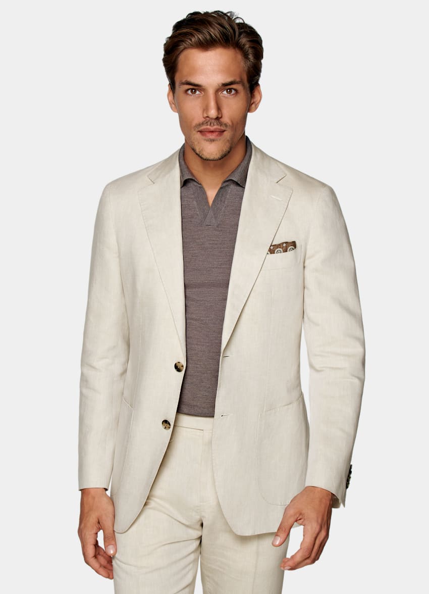 Light Brown Havana Suit in Linen Cotton | SUITSUPPLY US