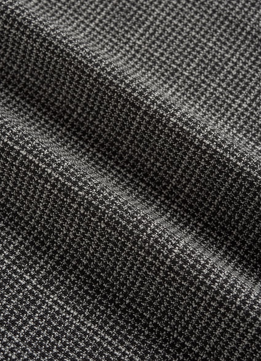 SUITSUPPLY 意大利 Cerruti 生产的Traveller 羊毛、丝绸面料 Havana 中灰色犬牙格纹西装