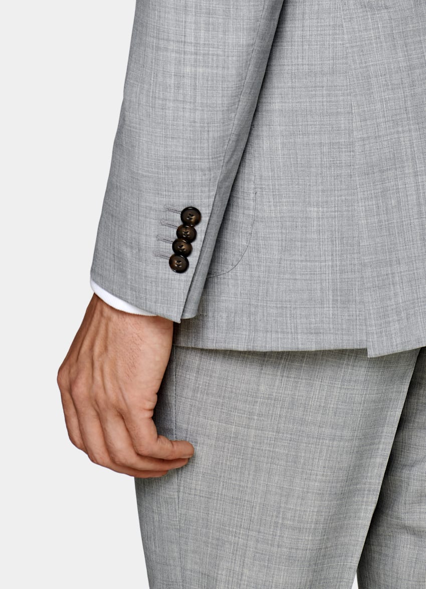 SUITSUPPLY  by Vitale Barberis Canonico, Italy Light Grey Havana Suit 