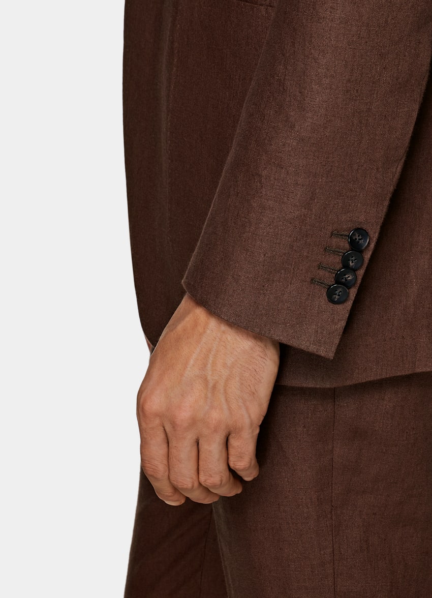 SUITSUPPLY Pure Linen by Baird McNutt, United Kingdom Dark Brown Lazio Suit