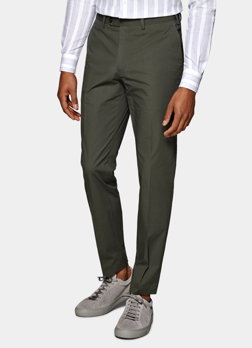 Mid Green Lazio Suit in Stretch Cotton | SUITSUPPLY US