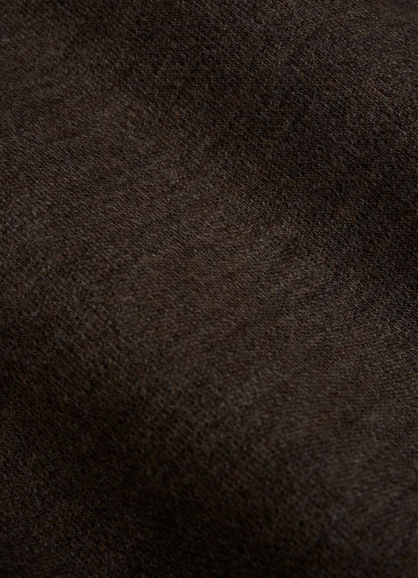 SUITSUPPLY 意大利 Dondi 生产的针织羊毛、棉面料 Lazio 中棕色西装