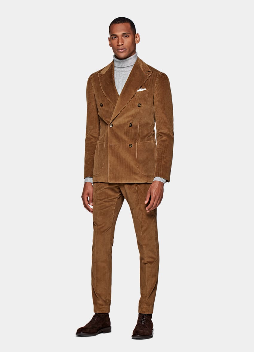 Mid Brown Havana Suit in Pure Cotton Corduroy | SUITSUPPLY US