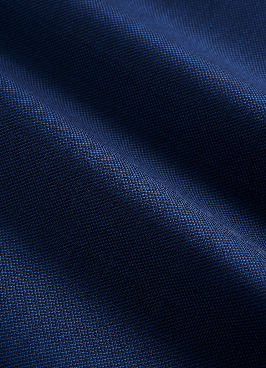 SUITSUPPLY 意大利 Vitale Barberis Canonico 生产的S110 支羊毛面料 Lazio 中蓝色三件套西装