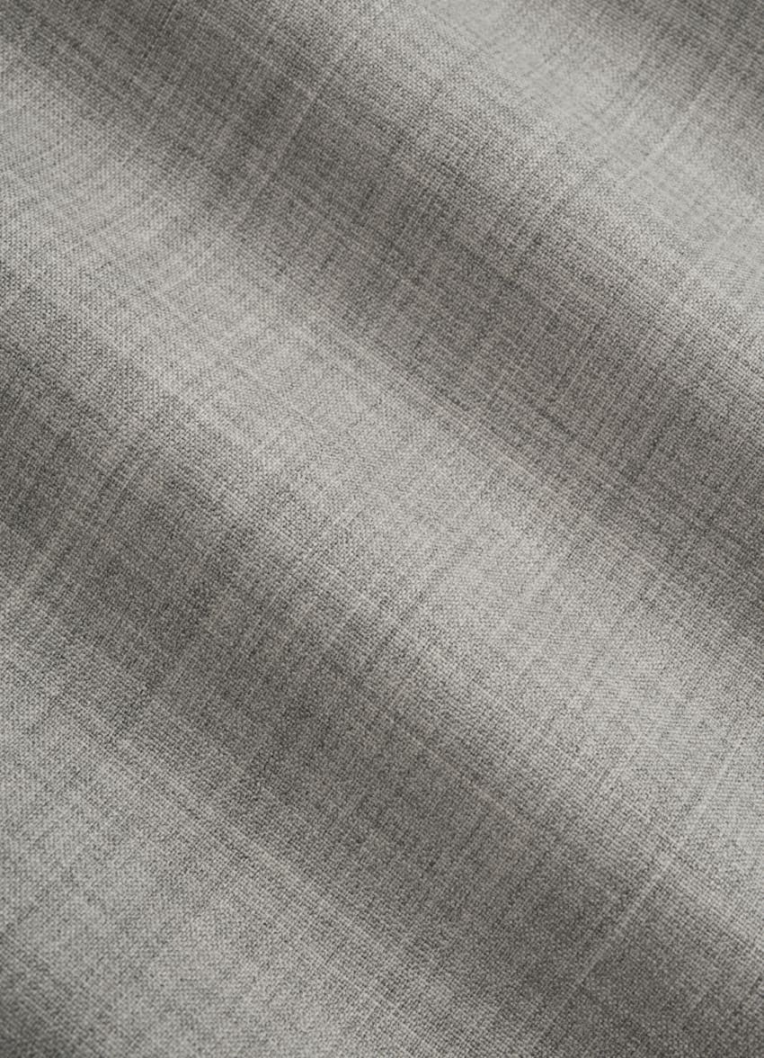 SUITSUPPLY 意大利 Vitale Barberis Canonico 生产的S120 支热带羊毛面料面料  Perennial Havana 浅灰色合体身型西装