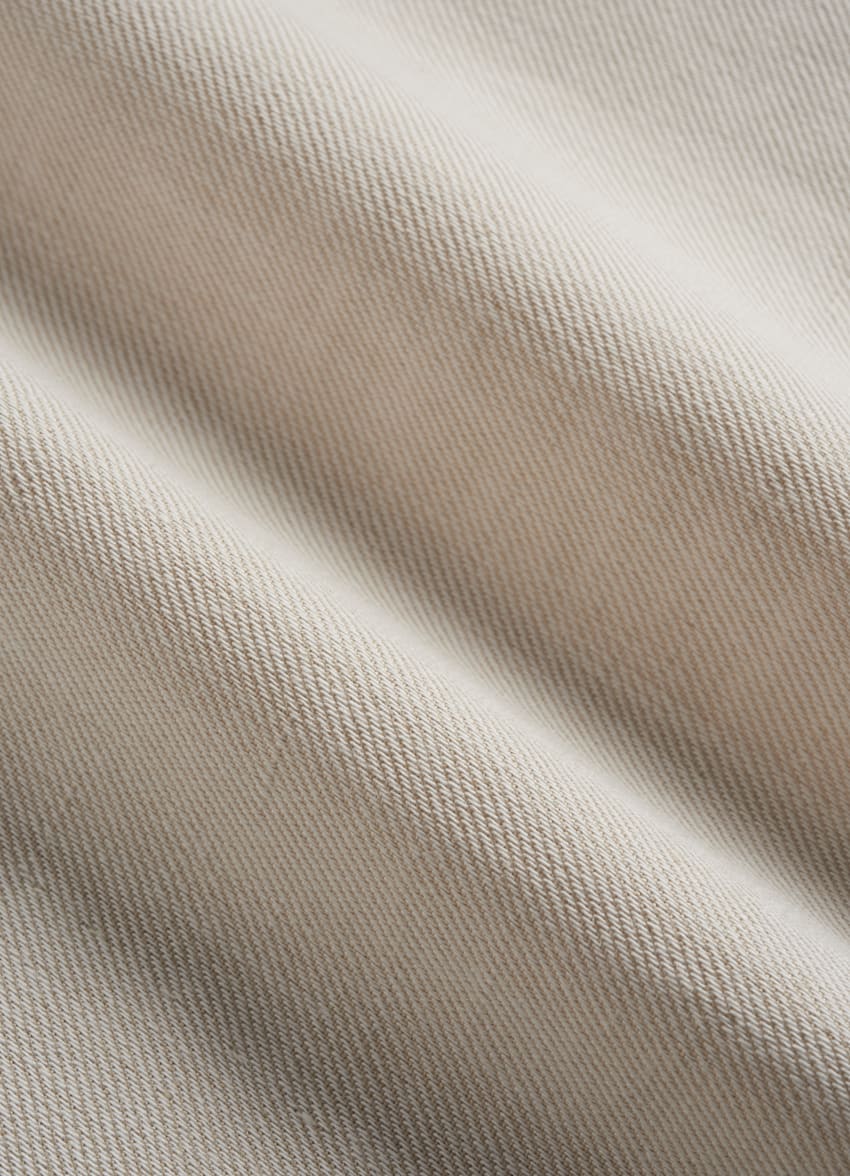 SUITSUPPLY 意大利 Di Sondrio 生产的棉、亚麻面料 Havana 浅棕色西装