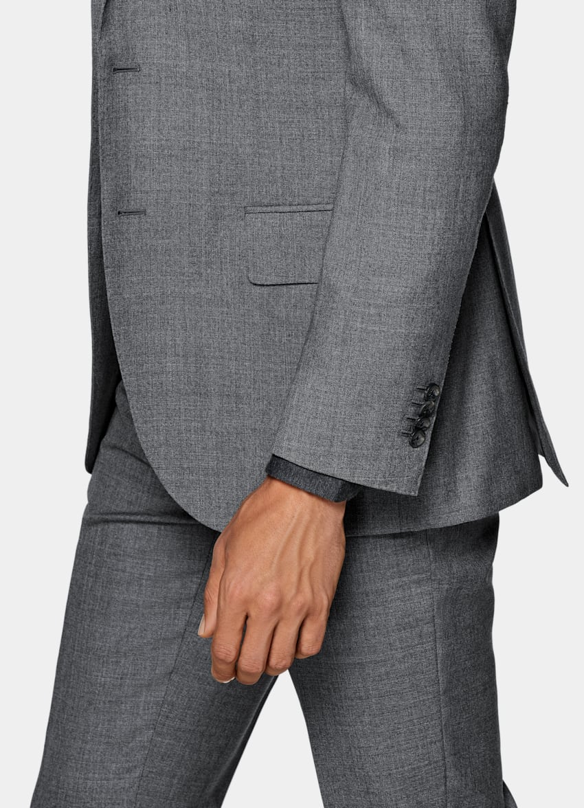 Mid Grey Lazio Suit | Pure Tropical Wool Single Breasted | Suitsupply ...