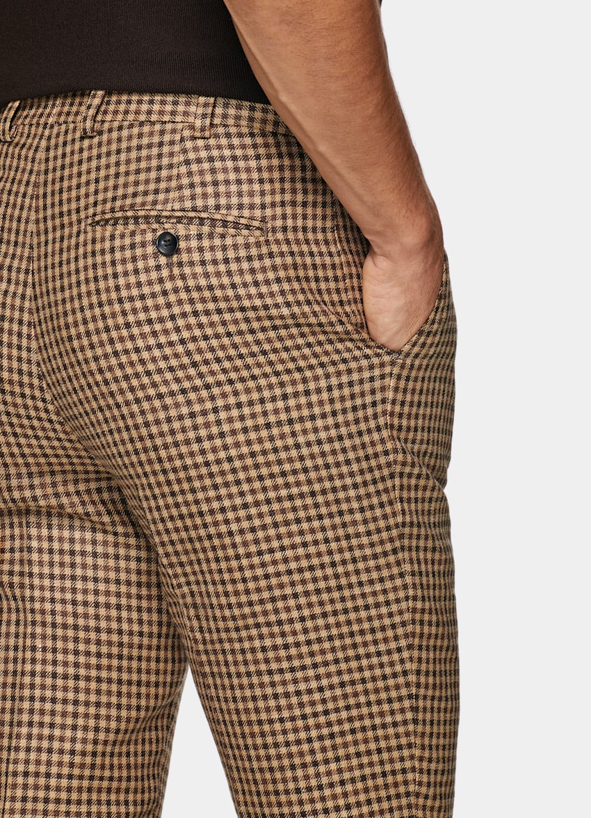 Brown Check Havana Suit | Wool Silk Linen Single Breasted | Suitsupply ...