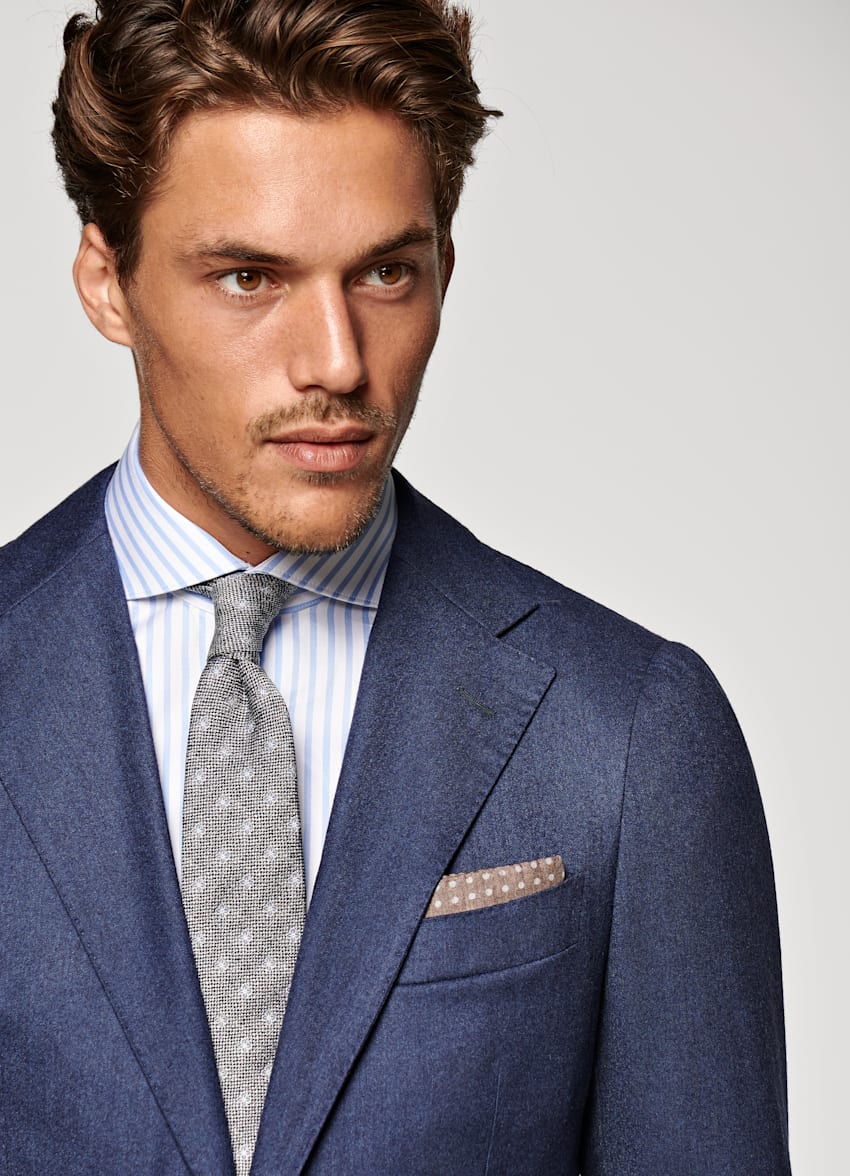 Mid Blue Lazio Suit | Wool Cashmere Single Breasted | Suitsupply Online ...