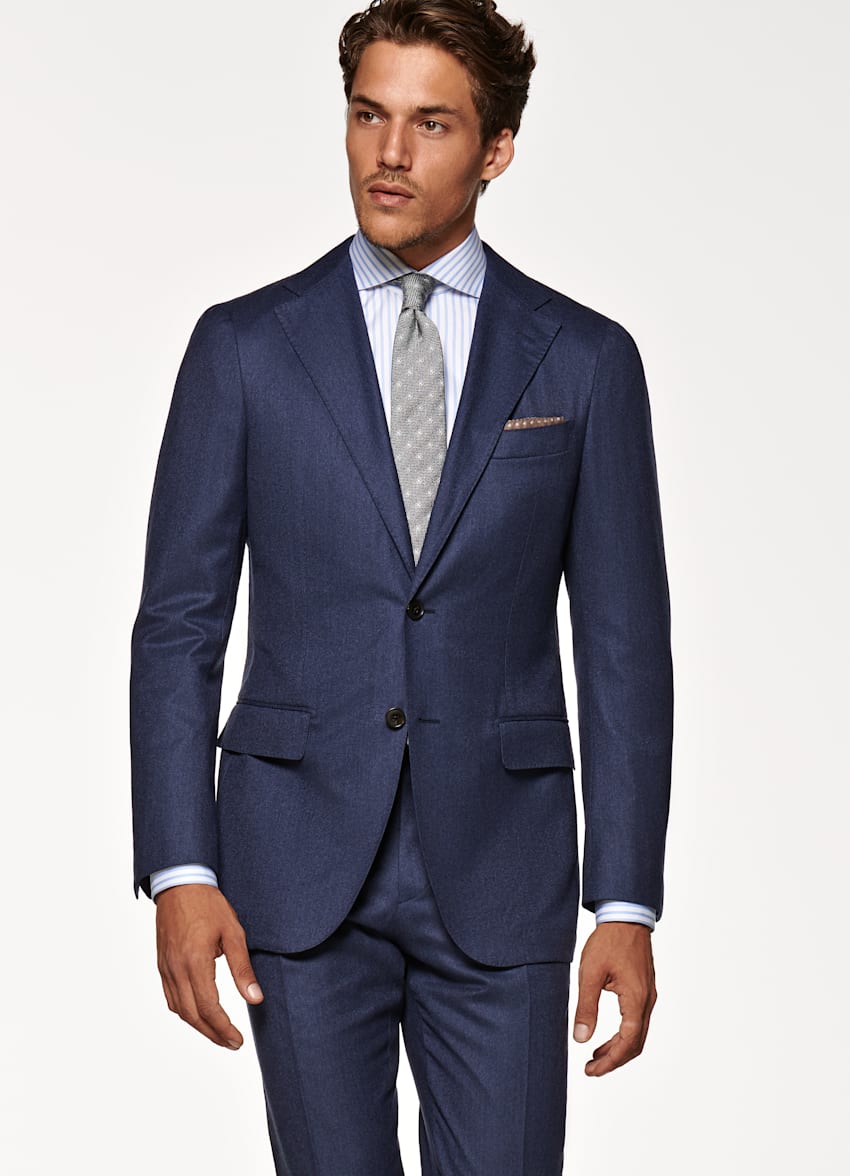 Mid Blue Lazio Suit | Wool Cashmere Single Breasted | Suitsupply Online ...
