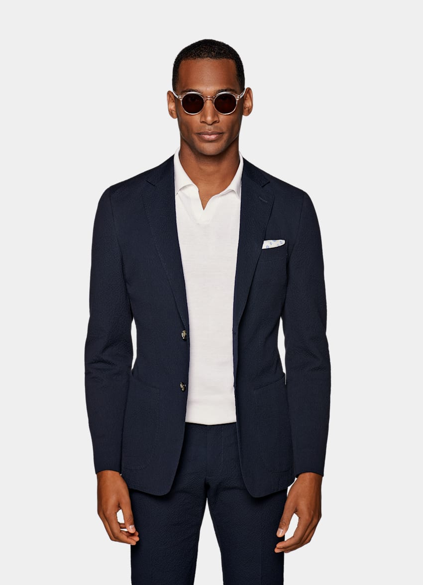 Navy Havana Suit | Stretch Cotton 