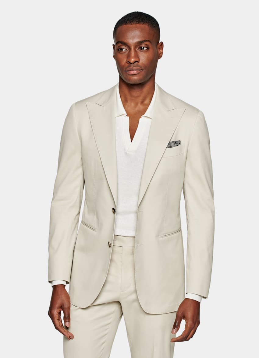 Light Brown Havana Suit in Cotton Silk Elastane | SUITSUPPLY United Kingdom
