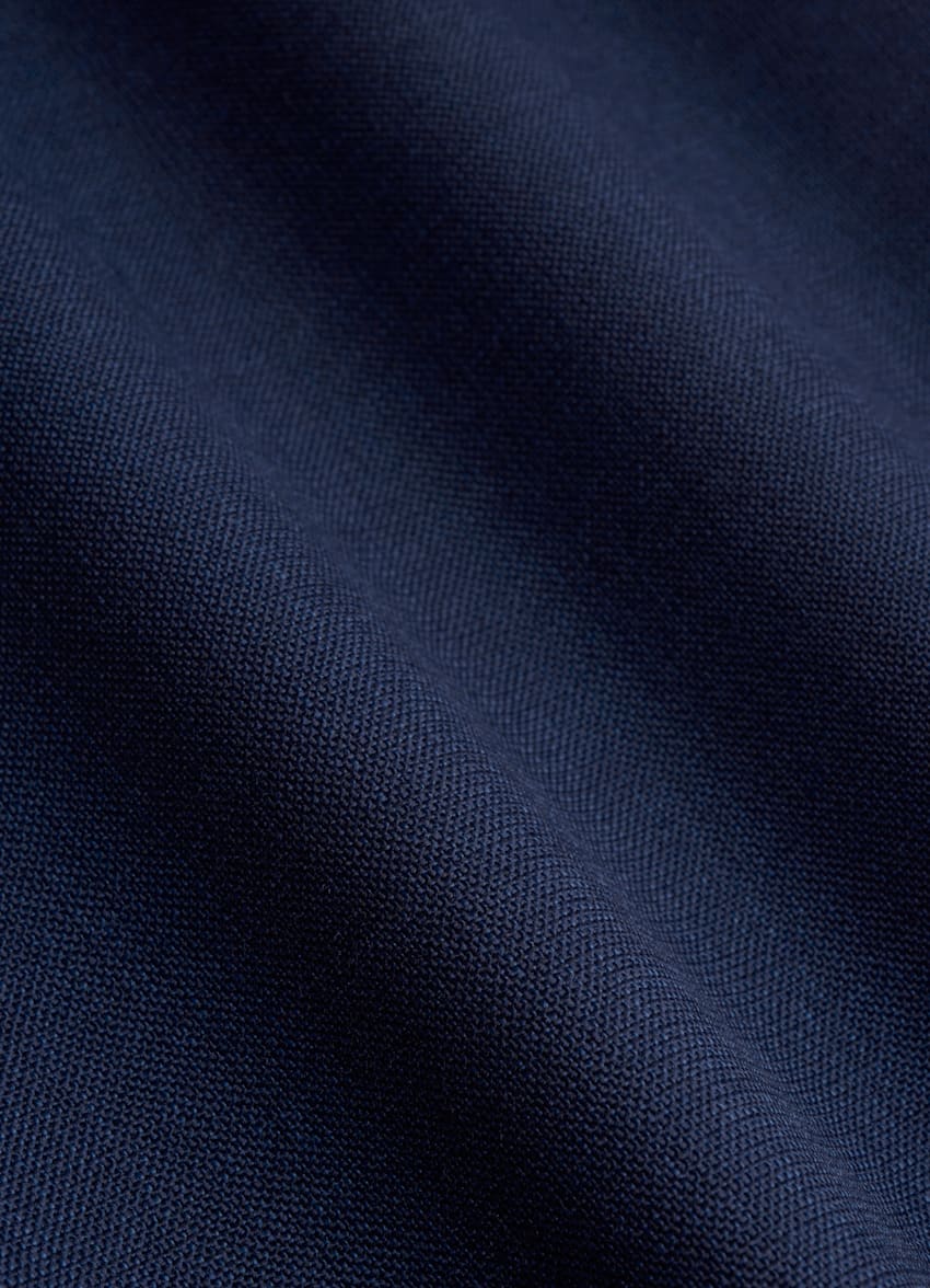 SUITSUPPLY Pura lana tropical de Vitale Barberis Canonico, Italia Traje Lazio azul intermedio tres piezas corte Tailored