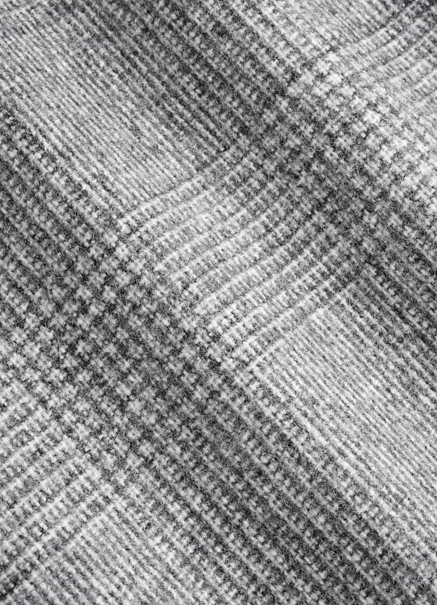 SUITSUPPLY Alpaca Wool Polyamide by Ferla, Italy Light Grey Checked Havana Suit
