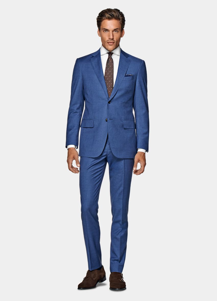 Mid Blue Napoli Suit | Pure Wool S110's Single Breasted | Suitsupply ...