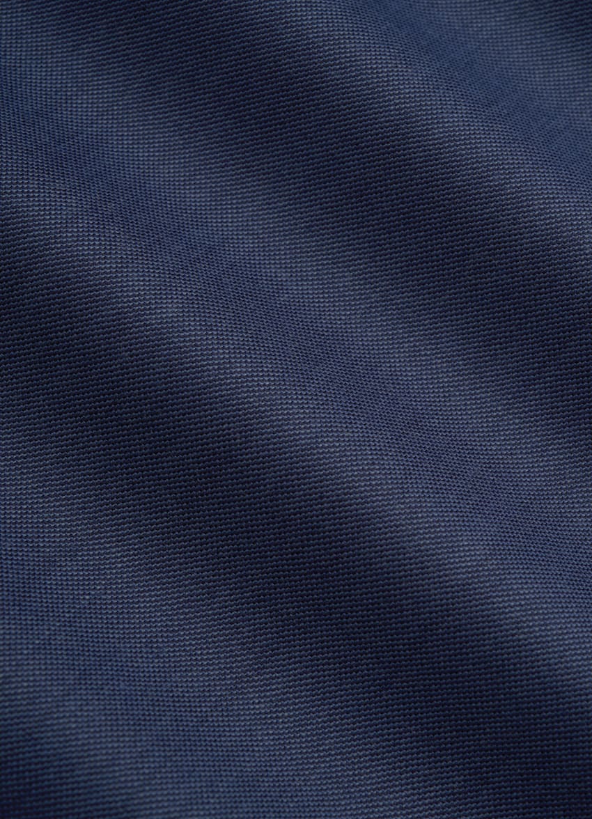 SUITSUPPLY 意大利 E.Thomas 生产的S150 支羊毛面料 Havana 中蓝色合体身型西装