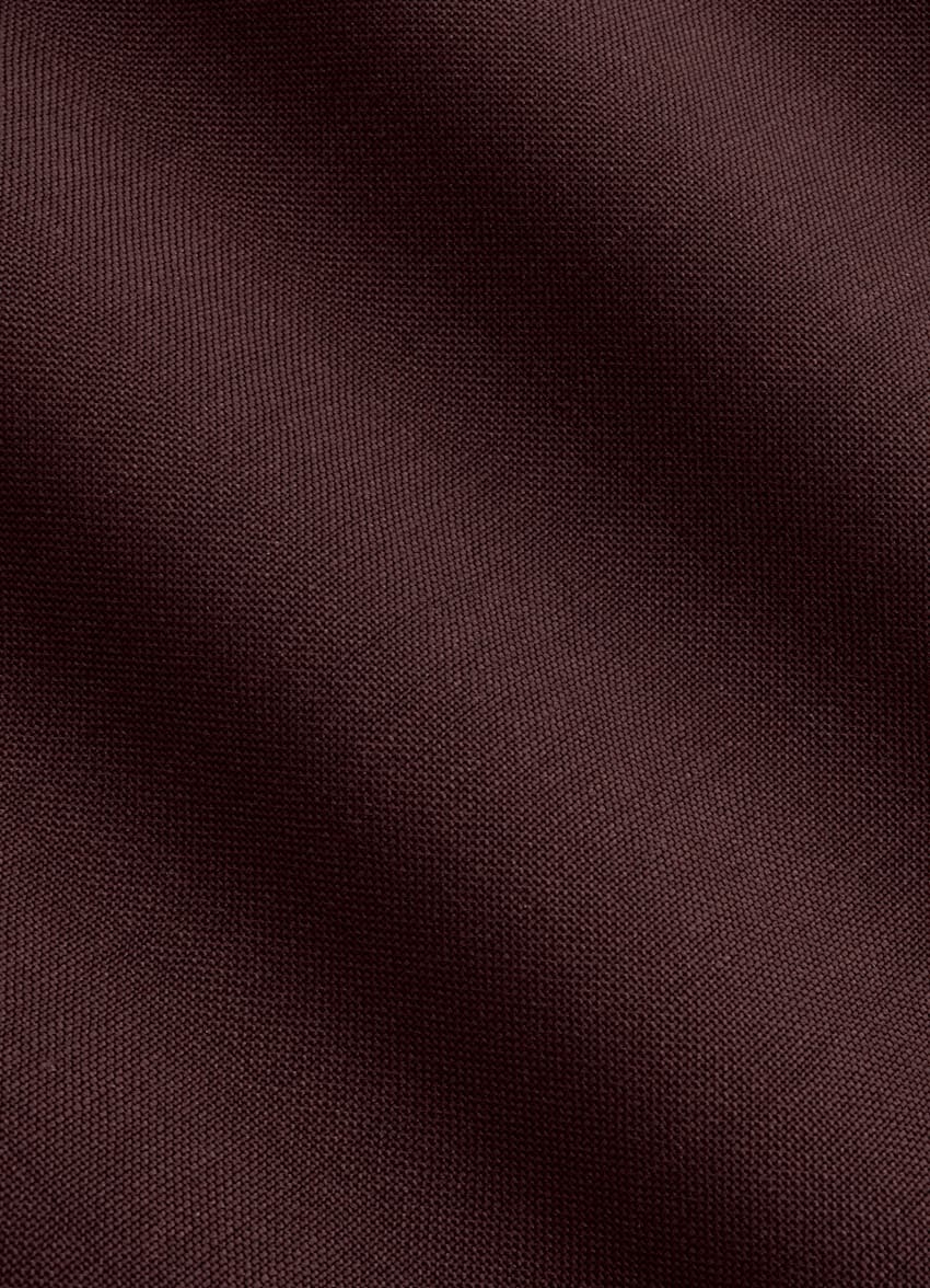 SUITSUPPLY All Season Wool Mohair by Vitale Barberis Canonico, Italy Burgundy Tailored Fit Havana Suit