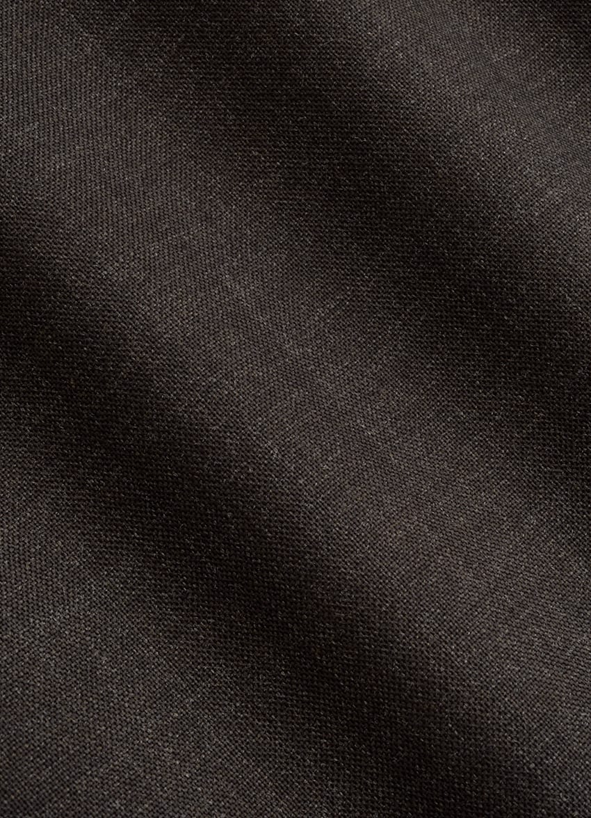 SUITSUPPLY All Season Pure Tropical Wool by Vitale Barberis Canonico, Italy Dark Brown Perennial Tailored Fit Havana Suit