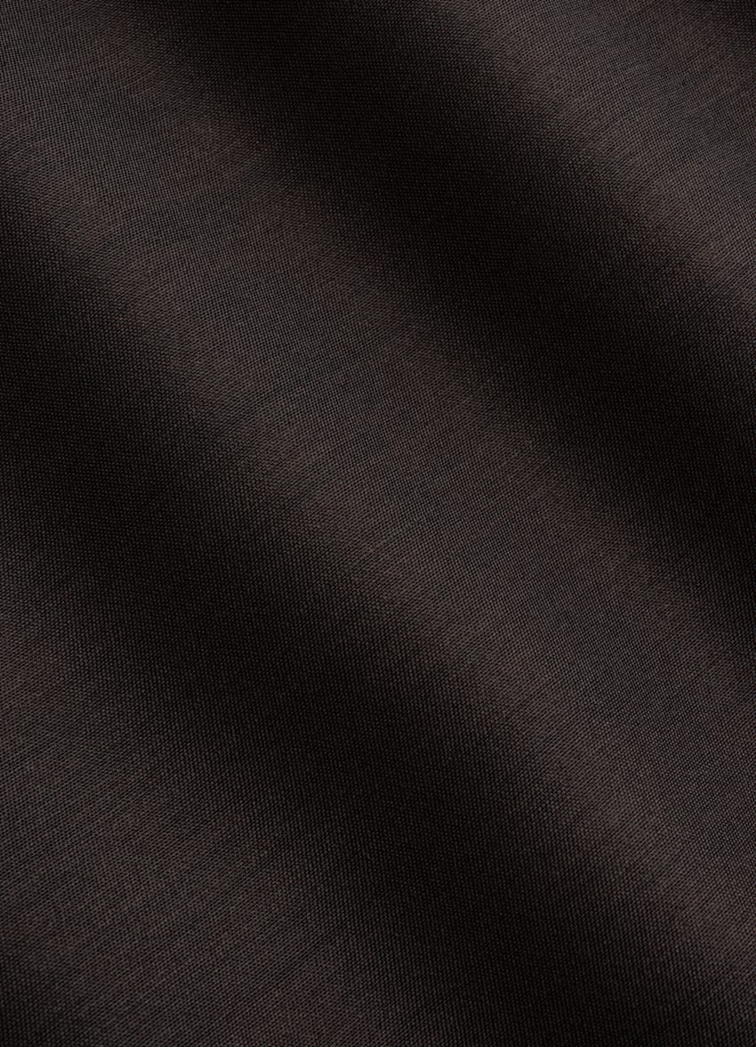 SUITSUPPLY All Season Wool Silk by Piacenza, Italy Dark Brown Tailored Fit Milano Suit