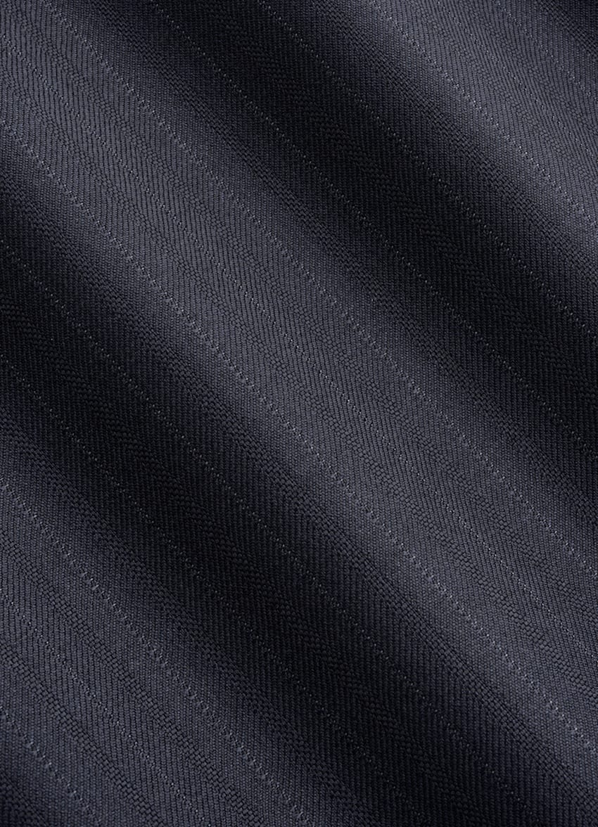 SUITSUPPLY All Season Pure S130's Wool by Reda, Italy Navy Striped Tailored Fit Havana Suit