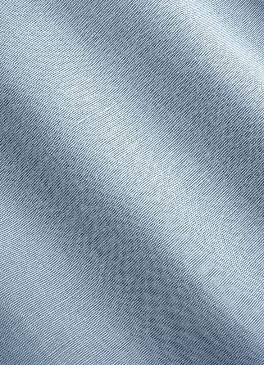 SUITSUPPLY Summer Linen Silk fr&aring;n Delfino, Italien Mid Blue Tailored Fit Milano Suit