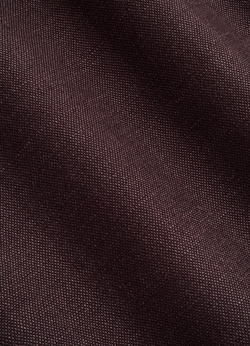 SUITSUPPLY All Season Silk Wool par Lanificio Ermenegildo Zegna, Italie Burgundy Tailored Fit Milano Tuxedo