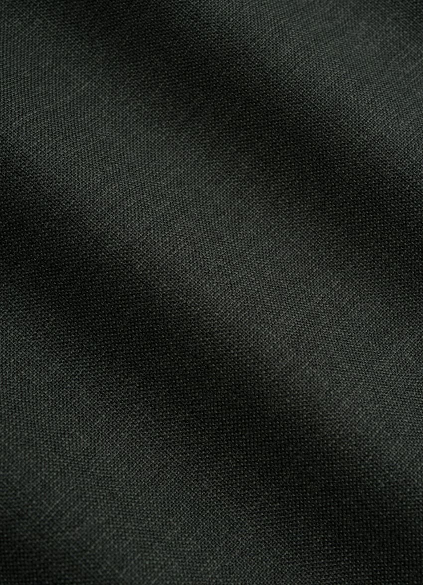 SUITSUPPLY All Season Pure Tropical Wool by Vitale Barberis Canonico, Italy Dark Green Perennial Tailored Fit Havana Suit