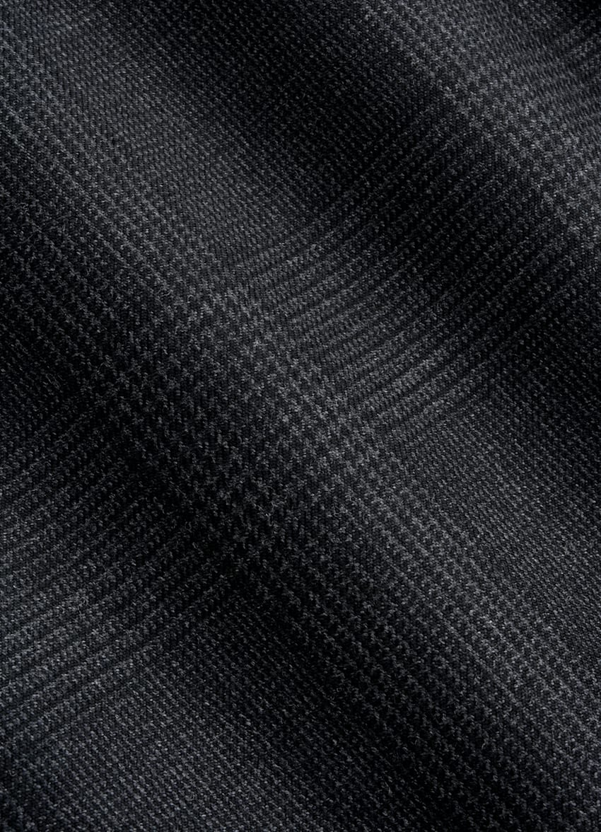 SUITSUPPLY All Season Wrinkle-Free Wool by Lanificio Ermenegildo Zegna, Italy Dark Grey Checked Tailored Fit Havana Suit