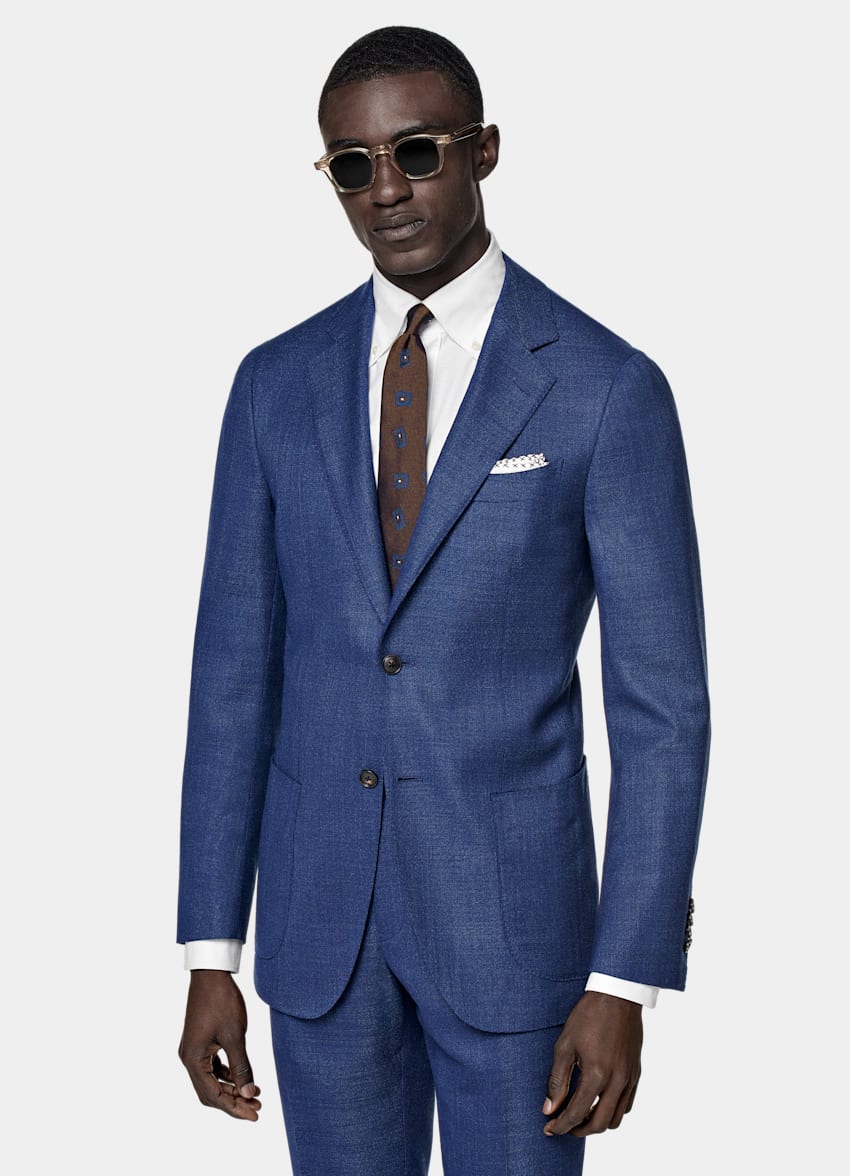 Mid Blue Perennial Havana Suit in Stretch Wool | SUITSUPPLY Singapore