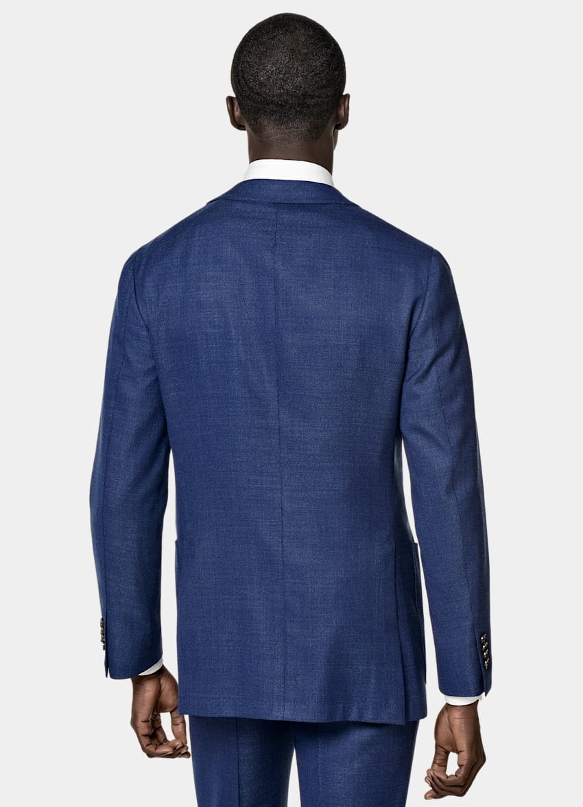 SUITSUPPLY Stretch Wool by Reda, Italy Mid Blue Perennial Havana Suit
