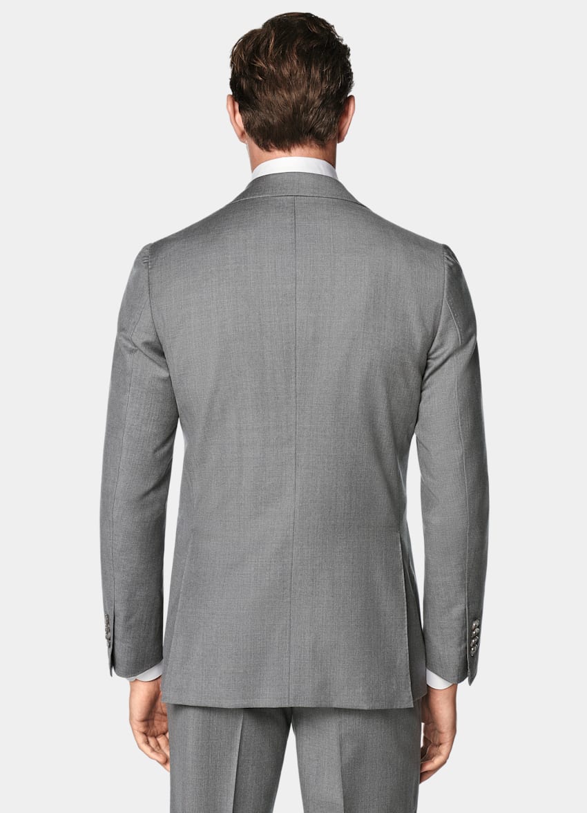SUITSUPPLY All Season Pure S130's Wool by Vitale Barberis Canonico, Italy Mid Grey Perennial Tailored Fit Havana Suit