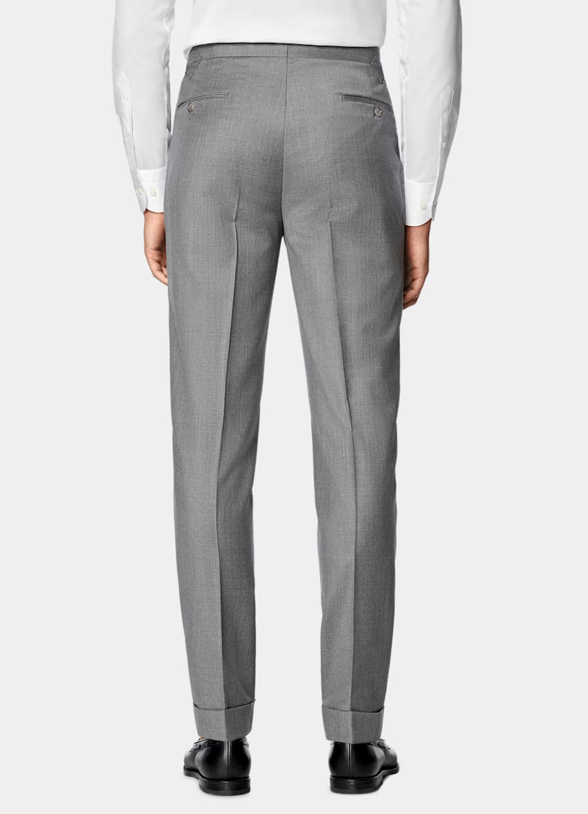 SUITSUPPLY All Season Pure S130's Wool by Vitale Barberis Canonico, Italy Mid Grey Perennial Tailored Fit Havana Suit