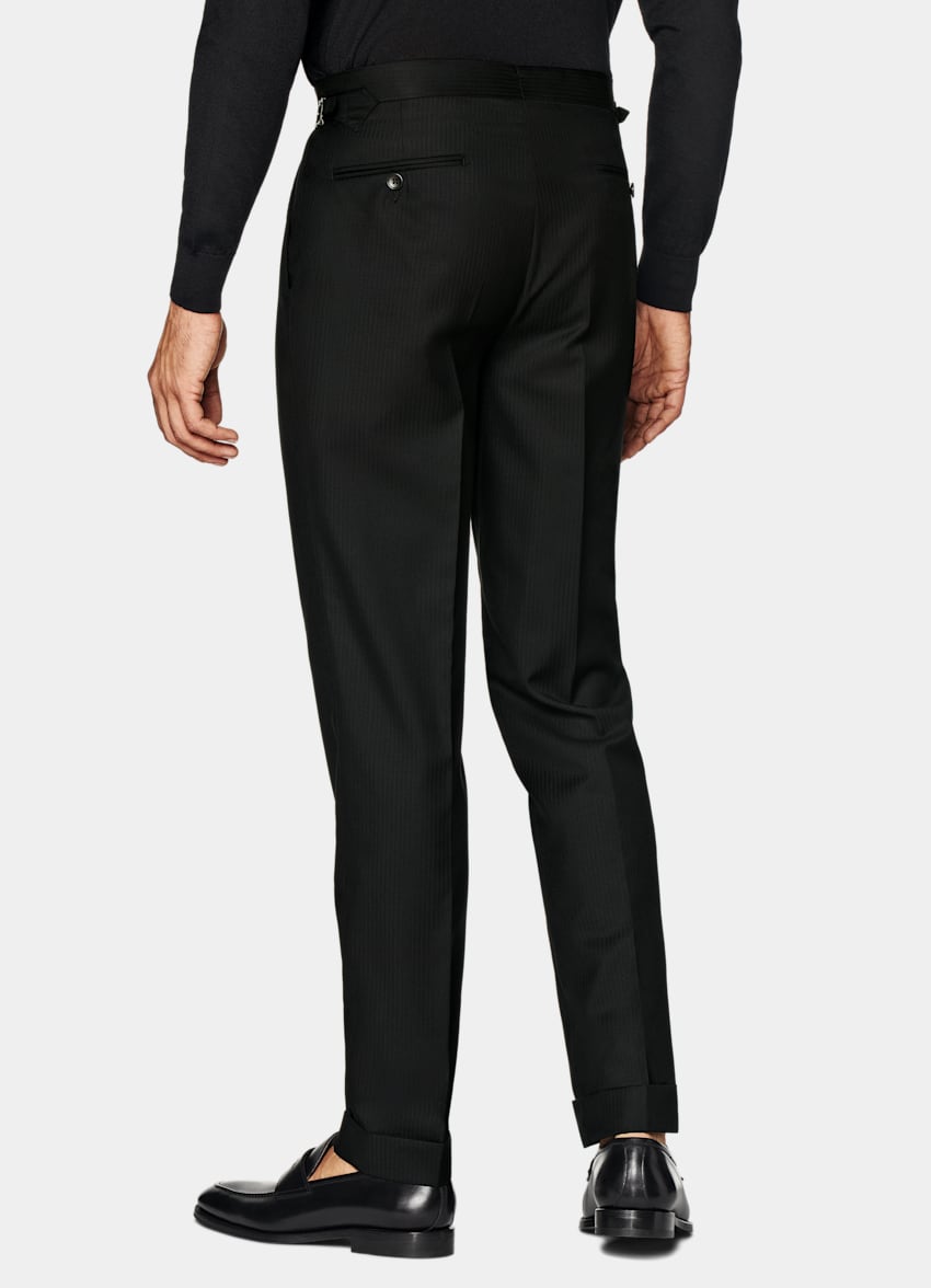 Black Herringbone Havana Suit in Pure S130's Wool | SUITSUPPLY US