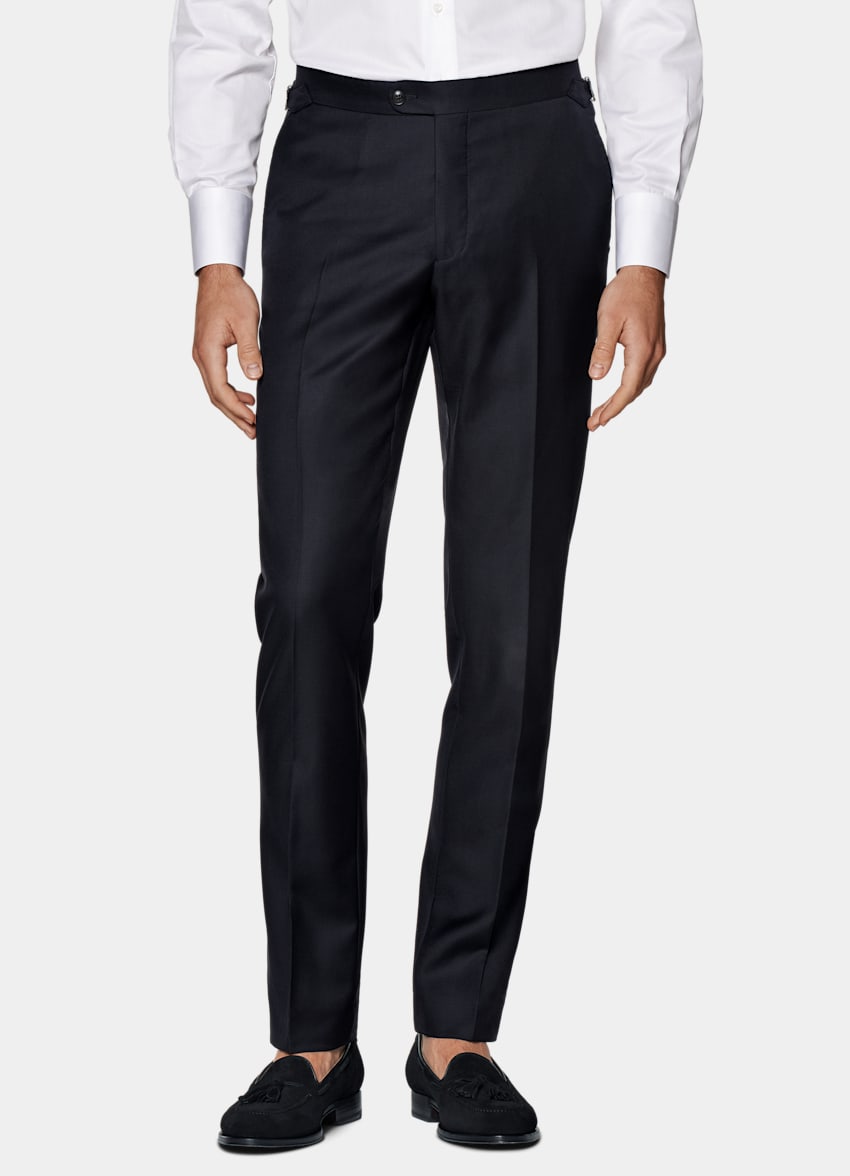 SUITSUPPLY Pure S110's Wool by Vitale Barberis Canonico, Italy Navy Tailored Fit Havana Suit