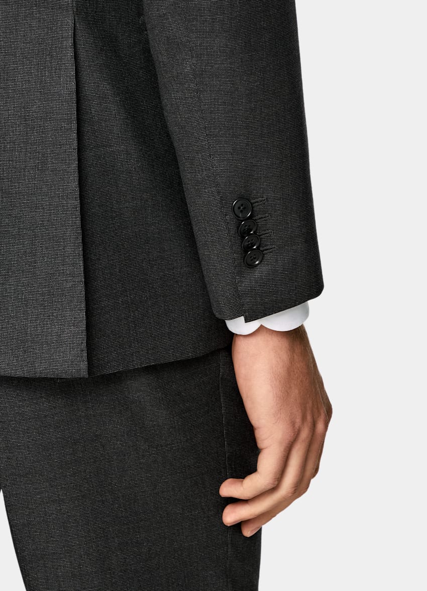 SUITSUPPLY All season Pure laine S150 par E.Thomas, Italie Costume Milano coupe Tailored gris fonc&eacute;