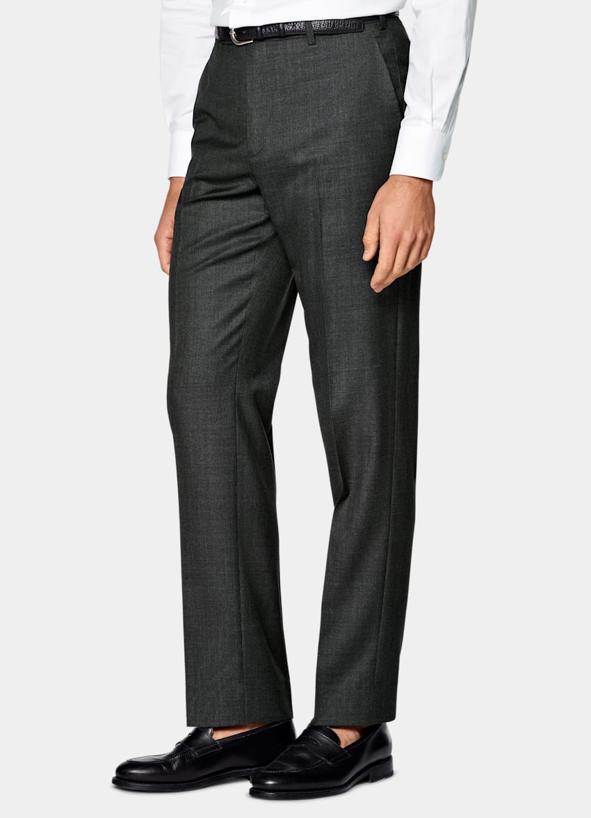 SUITSUPPLY All season Pure laine S150 par E.Thomas, Italie Costume Milano coupe Tailored gris fonc&eacute;