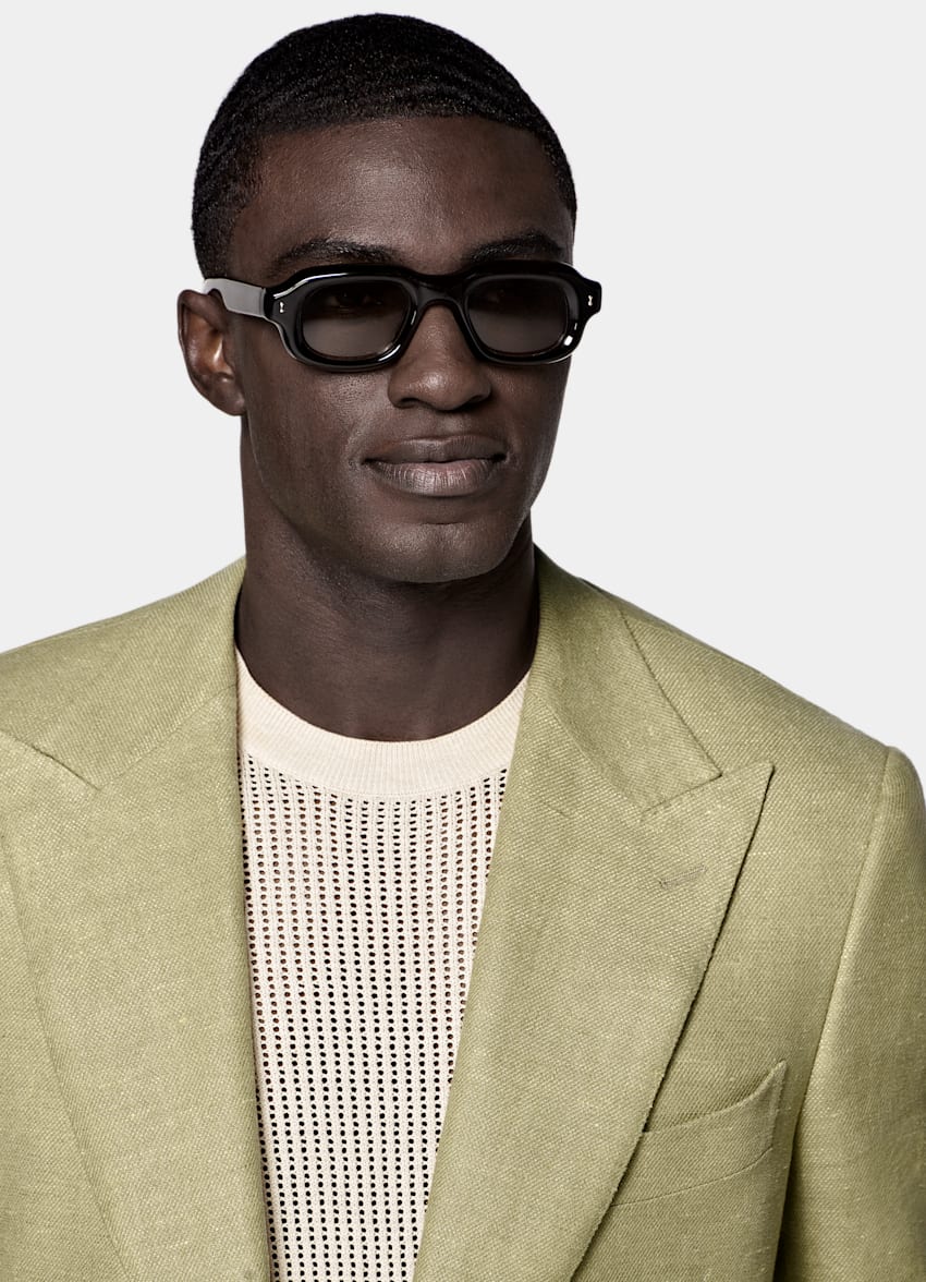 SUITSUPPLY &Eacute;t&eacute; Lin soie par Beste, Italie Costume Milano coupe Tailored vert clair