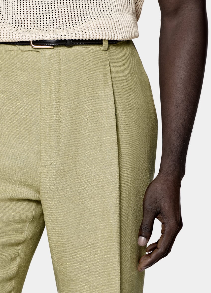 SUITSUPPLY &Eacute;t&eacute; Lin soie par Beste, Italie Costume Milano coupe Tailored vert clair