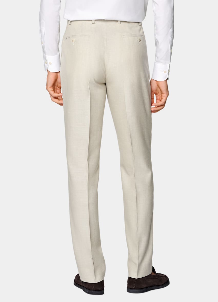 SUITSUPPLY Sommer Schurwolle Seide Leinen von E.Thomas, Italien Havana Anzug hellbraun Tailored Fit