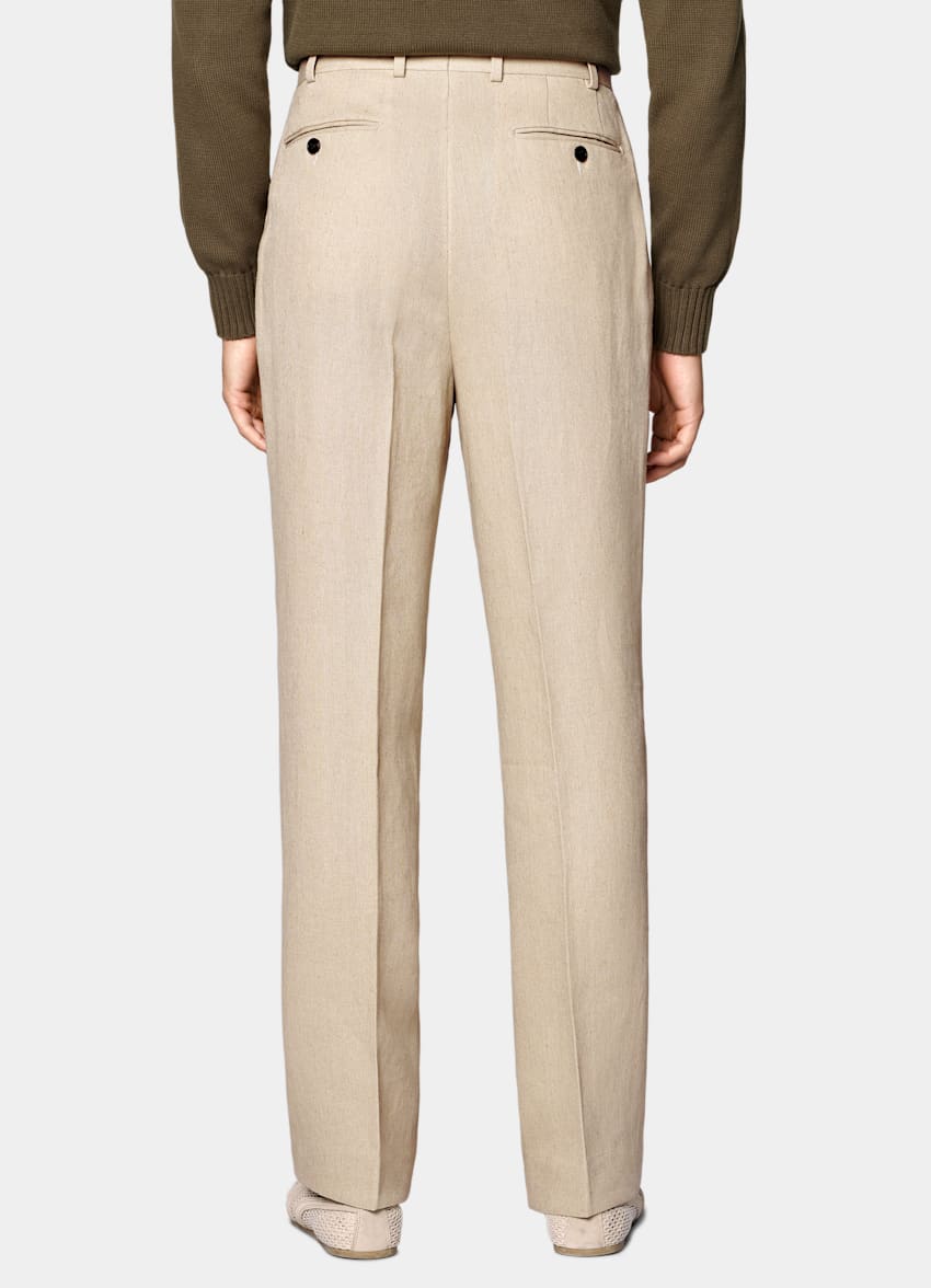 SUITSUPPLY Estate Puro lino - Rogna, Italia Abito Milano light brown tailored fit