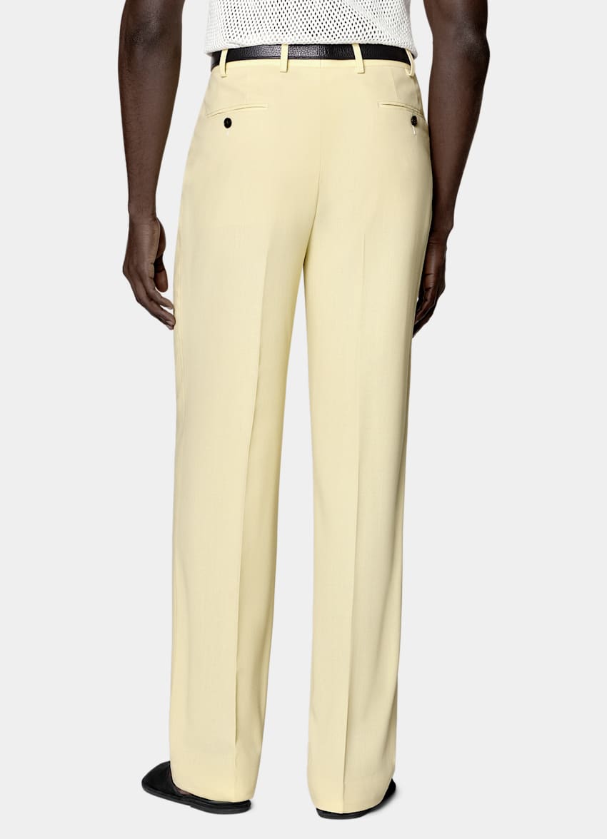 SUITSUPPLY Summer Pure Wool by Botto Giuseppe, Italy Yellow Tailored Fit Milano Suit