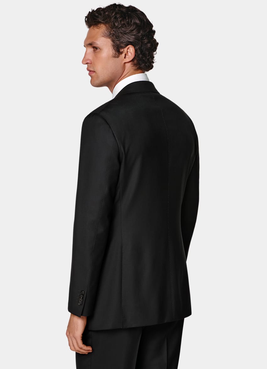 SUITSUPPLY All Season Pure S150's Wool by E.Thomas, Italy Black Tailored Fit Havana Suit