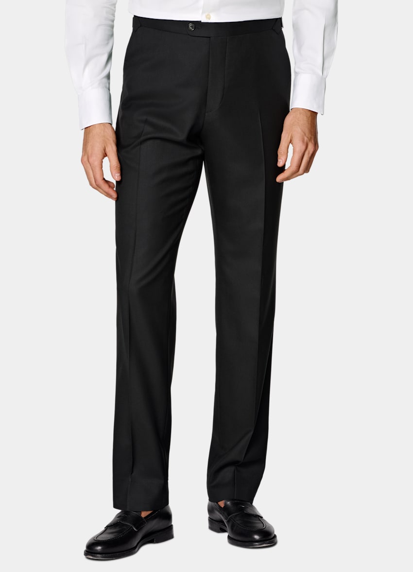 SUITSUPPLY All Season Pure S150's Wool by E.Thomas, Italy Black Tailored Fit Havana Suit