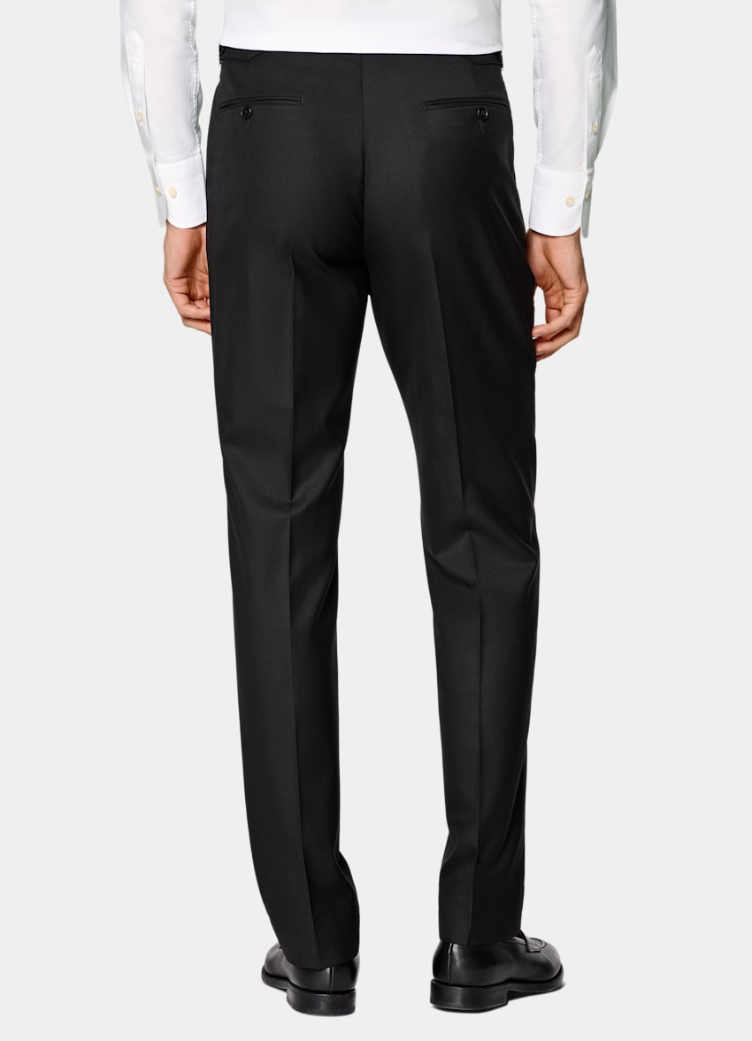 SUITSUPPLY All Season Pure S150's Wool by E.Thomas, Italy Black Tailored Fit Havana Suit